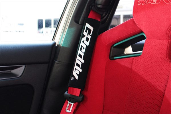 GREDDY Seat Belt Pads - Black/Blue/Red/Gray