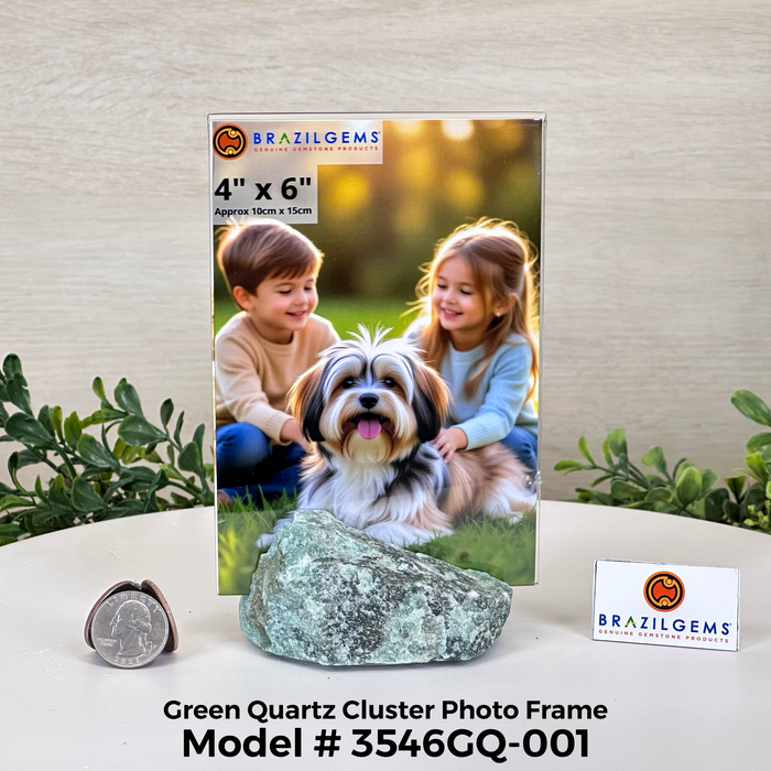Green Quartz Cluster 4"x6" Photo Frames (Select your favorite one) (Buy 2+ Get 30% Off) #3546GQ