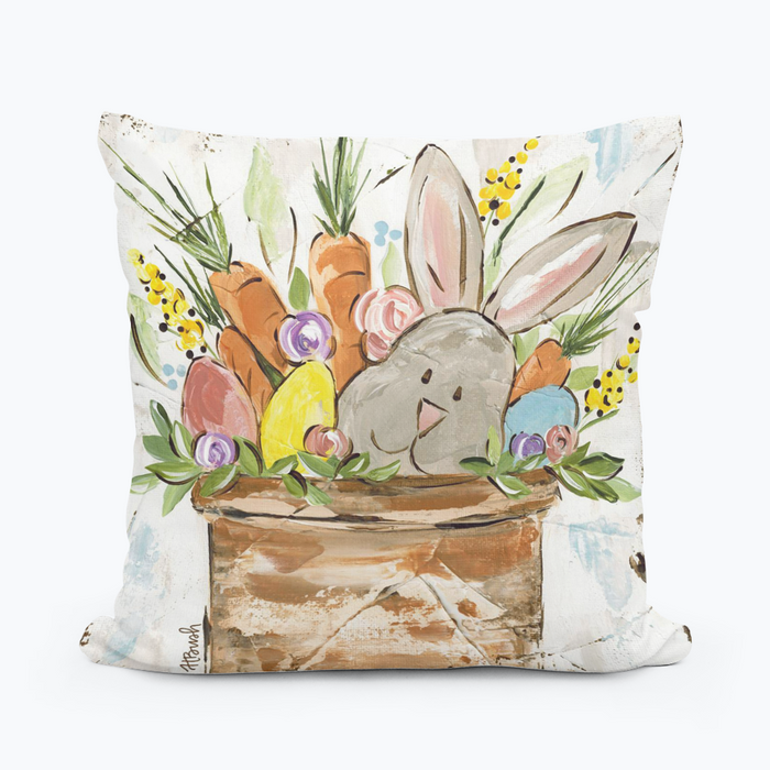 Haley Easter in a Pot Square Pillow