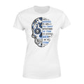 Apparel XS / White Half Thin Blue Line Sugar Skull - I Am The Storm Shirt - Standard Women's T-shirt - DSAPP