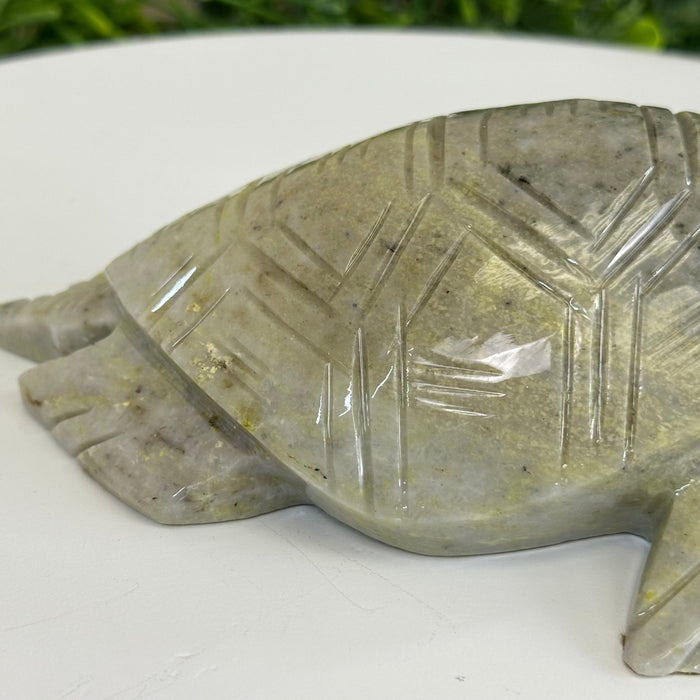 Handcrafted Serpentine Turtle Carving, 2 lbs and 2.1" Tall #3901SE - 001 - Brazil GemsBrazil GemsHandcrafted Serpentine Turtle Carving, 2 lbs and 2.1" Tall #3901SE - 0013901SE - 001