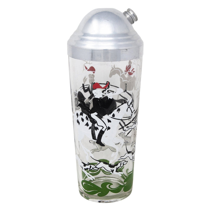 Vintage Hazel Atlas Fox Hunt Cocktail Shaker Right | The Hour Shop
