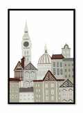London Architecture Illustration, Poster | Oppositewall.com
