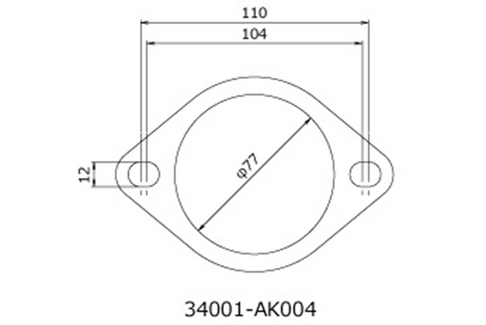 HKS Muffler Gasket 75mm Oval 2P Set #213141018 HKS