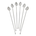 Vintage Italian PM Silver Plate Heart Shaped Sipper Straws | The Hour Shop