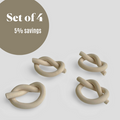 Ivory Knot Napkin Ring, Set of 4