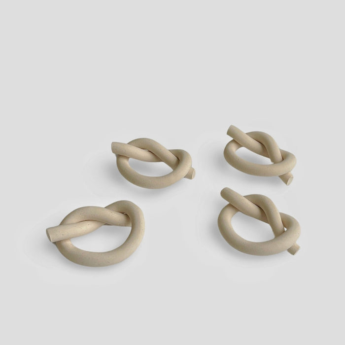 Ivory Knot Napkin Ring, Set of 4