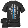 K9 Unit Thin Blue Line Punisher - Back Printed Personalized Shirt