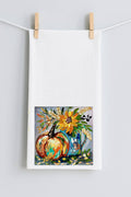 Kristies Acrylic Painted Pumpkin Tea Towel