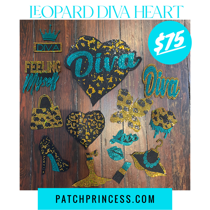 LEOPARD DIVA 15 PATCH JACKET BAG