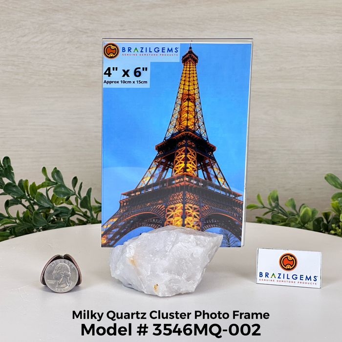 Milky Quartz Cluster 4”x6” Photo Frames (Select your favorite one) (Buy 2+ Get 30% Off) #3546MQ