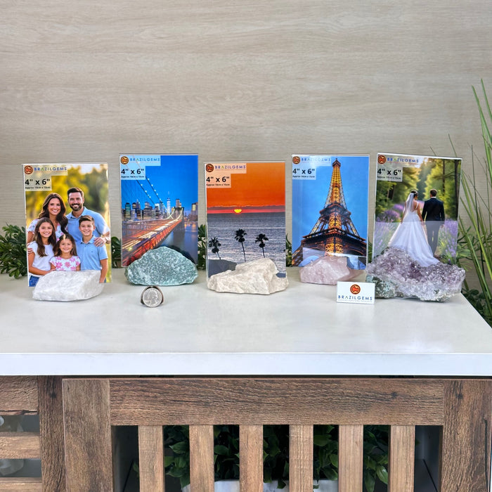 Milky Quartz Cluster 4”x6” Photo Frames (Select your favorite one) (Buy 2+ Get 30% Off) #3546MQ