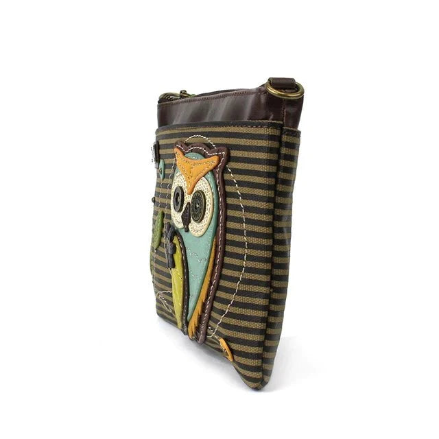 Mini Crossbody OliveStripe Owl