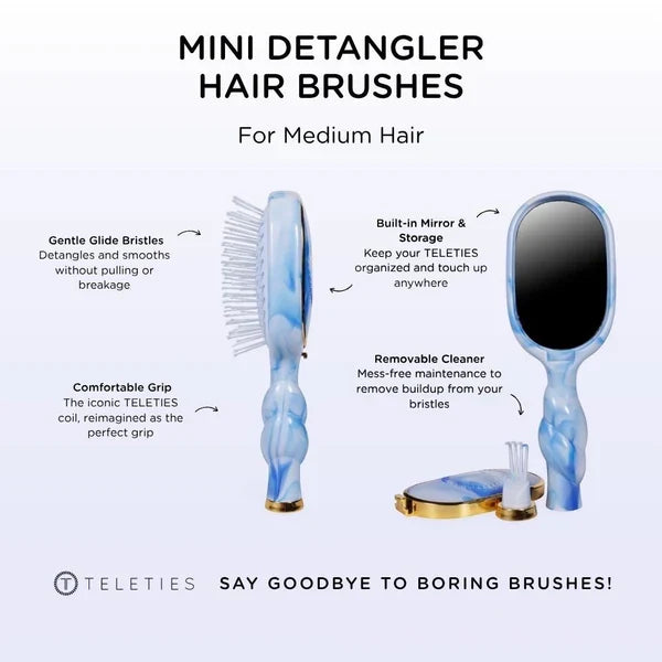 Mini Detangler Hair Brush for Medium Hair - Tide & True