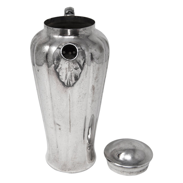 Vintage Mulholland Art Deco Silver Plate Ribbed Shaker Front | The Hour Shop