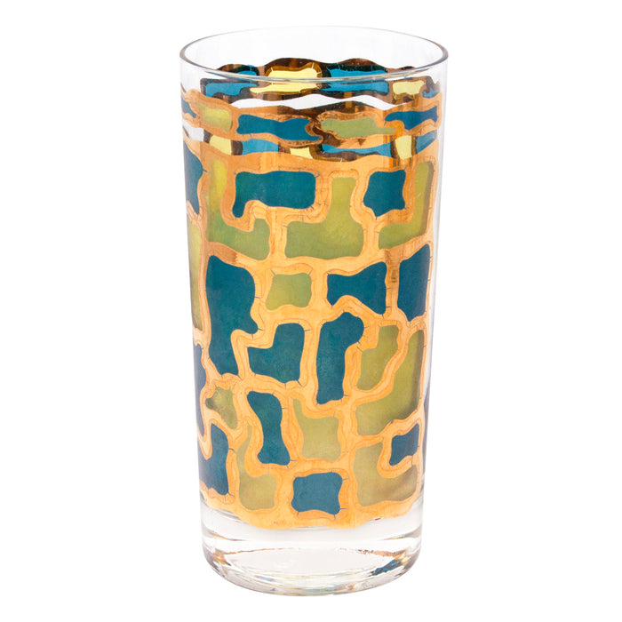 Vintage Multi Color Stained Glass Ice Bucket Cocktail Set Glass | The Hour Shop