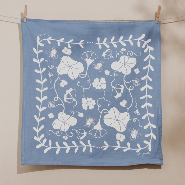 Nasturtium Blueberry Tea Towel