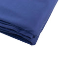 Navy blue fabric roll, showcasing smooth texture and rich color.