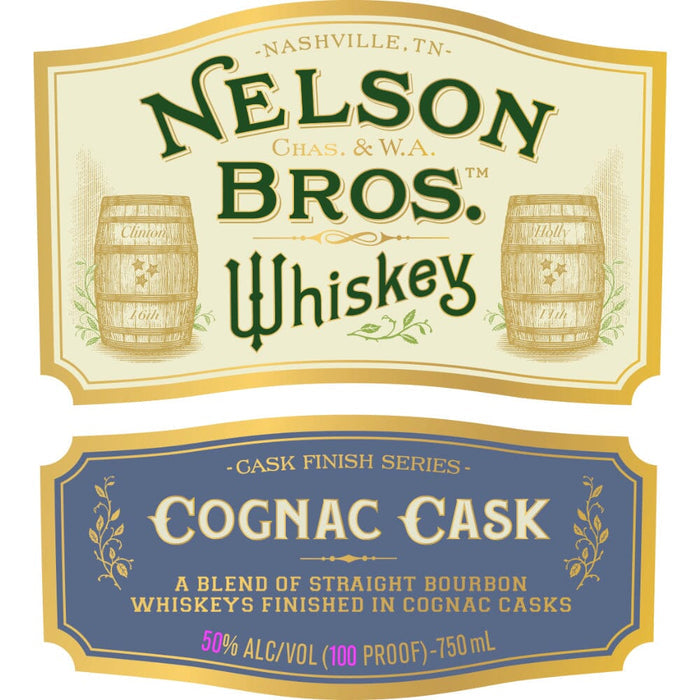 Nelson Bros. Straight Bourbon Finished in Cognac Casks Straight Bourbon Whiskey Nelson Bros. Whiskey