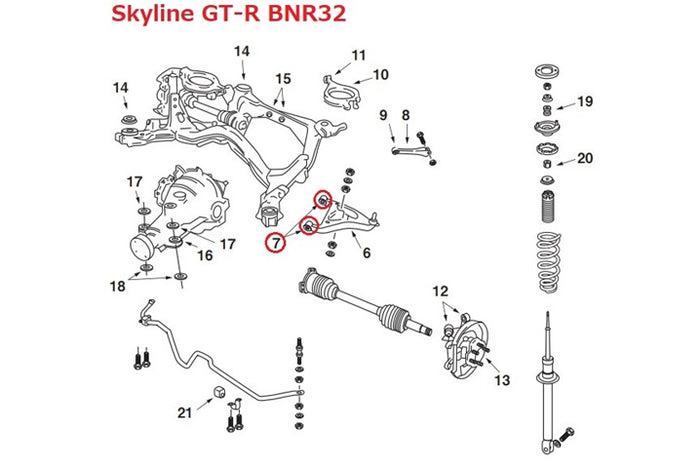 NISMO Rear A Arm Bush - 180SX Silvia S13 Z32 Skyline BNR32