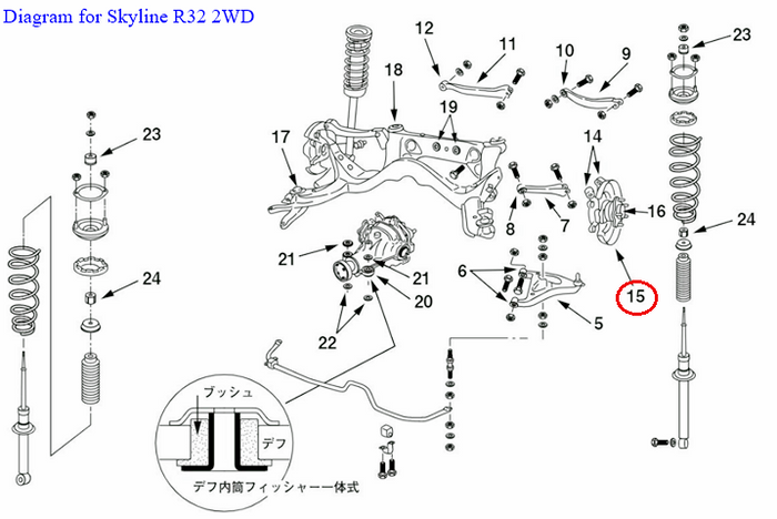 NISMO Rear Upper Axle Bush  - Silvia S13 Skyline R32 R33 R34