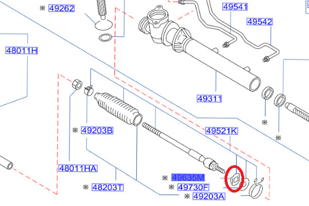 NISSAN Lock Side Plate Inner Tie Rod - BNR34 R34 ##663121627