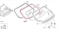 NISSAN Rear Window Inner Weatherstrip - Skyline R33 BCNR33 #663101775 NISSAN