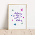 O Holy Night, The Stars Are Brightly Shining Christmas Carol Print