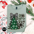 Oh Christmas Tree Bow Green - PNG