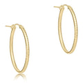 Oval Gold 1" Hoop Textured