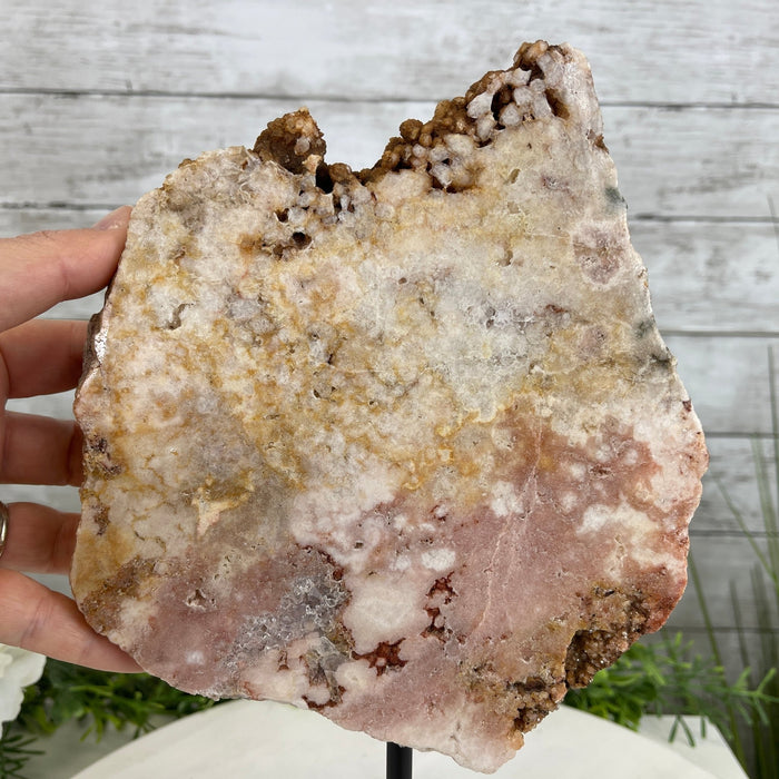 Pink Amethyst Slice on a Stand, 4.6 lbs and 12" Tall #5742-0040 by Brazil Gems - Brazil GemsBrazil GemsPink Amethyst Slice on a Stand, 4.6 lbs and 12" Tall #5742-0040 by Brazil GemsSlices on Fixed Bases5742-0040