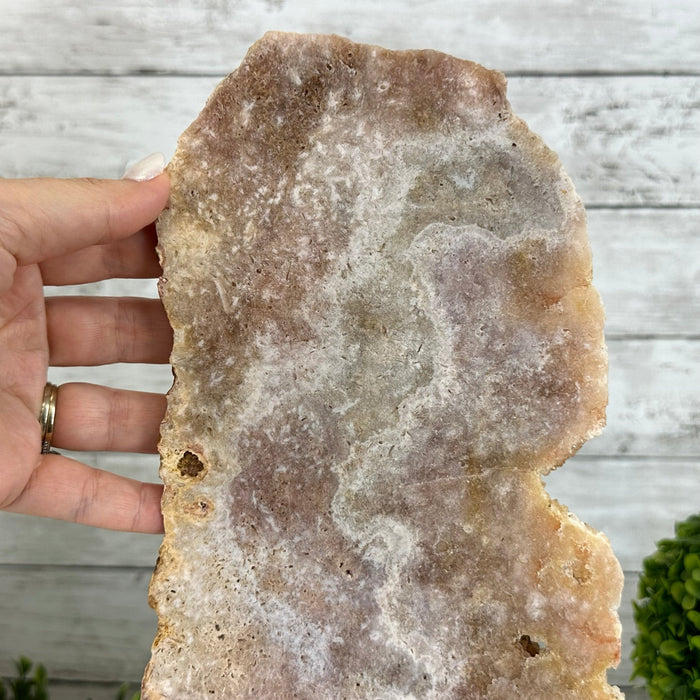 Pink Amethyst Slice on a Stand, 4.7 lbs and 12.9" Tall #5742-0138 - Brazil GemsBrazil GemsPink Amethyst Slice on a Stand, 4.7 lbs and 12.9" Tall #5742-0138Slices on Fixed Bases5742-0138