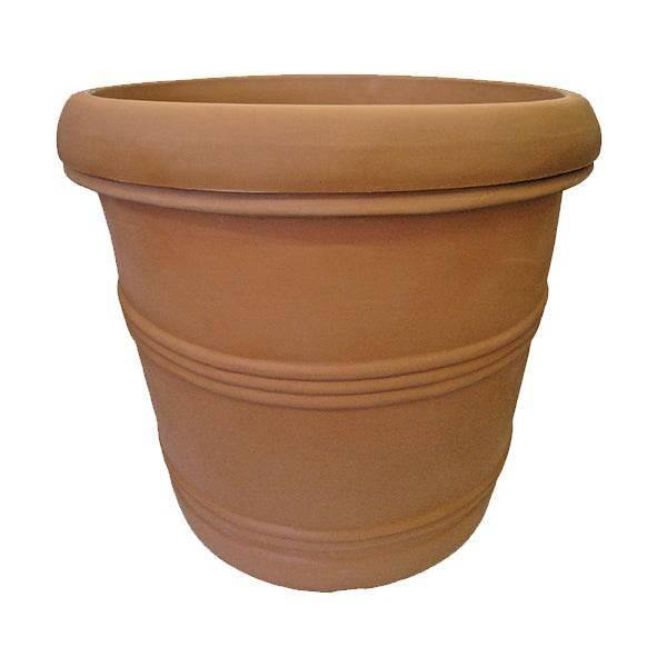 Planter - Basic Rim - Terra Cotta - 27-inch - Hicks Nurseries