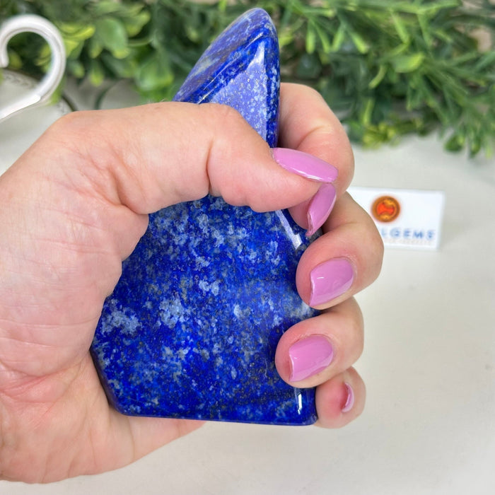 Polished Freeform Lapis Lazuli Palm Stone 3488LL - 019 - Brazil GemsBrazil GemsPolished Freeform Lapis Lazuli Palm Stone 3488LL - 019Freeform & Unique Shapes3488LL - 019