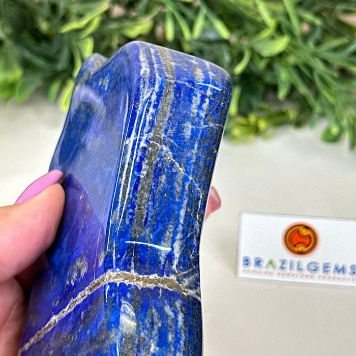Polished Freeform Lapis Lazuli Palm Stone 3488LL - 034 - Brazil GemsBrazil GemsPolished Freeform Lapis Lazuli Palm Stone 3488LL - 034Freeform & Unique Shapes3488LL - 034