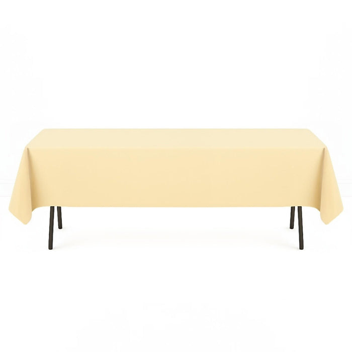 Premium Polyester Rectangle Tablecloth 60"x102" - 220GSM - Champagne - By TCF Linen