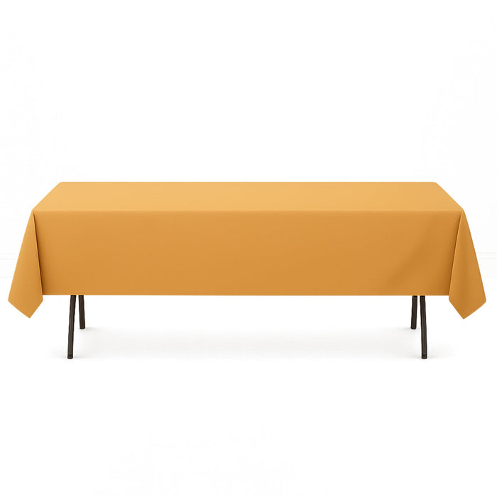Premium Polyester Rectangle Tablecloth 60"x102" - 220GSM - Gold - By TCF Linen
