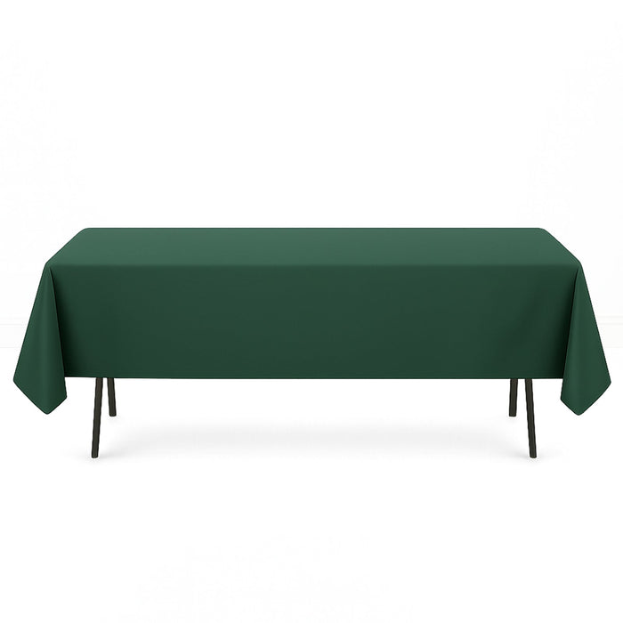 Premium Polyester Rectangle Tablecloth 60"x102" - 220GSM - Hunter Emerald Green - By TCF Linen