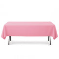 Premium Polyester Rectangle Tablecloth 60"x102" - 220GSM - Pink - By TCF Linen