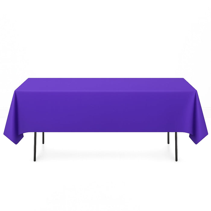 Premium Polyester Rectangle Tablecloth 60"x102" - 220GSM - Purple - By TCF Linen