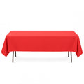 Premium Polyester Rectangle Tablecloth 60"x102" - 220GSM - Red - By TCF Linen