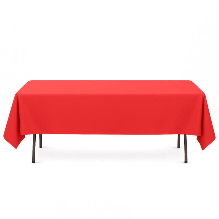 Premium Polyester Rectangle Tablecloth 60"x102" - 220GSM - Red - By TCF Linen