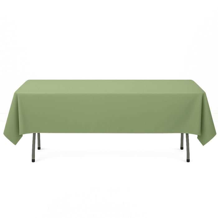Premium Polyester Rectangle Tablecloth 60"x102" - 220GSM - Sage Green - By TCF Linen