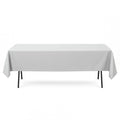 Premium Polyester Rectangle Tablecloth 60"x102" - 220GSM - Silver - By TCF Linen