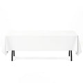 Premium Polyester Rectangle Tablecloth 60"x102" - 220GSM - White - By TCF Linen