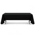 Premium Polyester Rectangle Tablecloth 60"x126" - 220GSM - Black - By TCF Linen