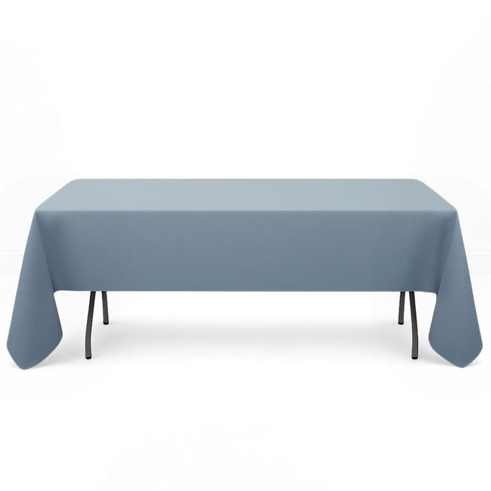 Premium Polyester Rectangle Tablecloth 60"x126" - 220GSM - Dusty Blue - By TCF Linen