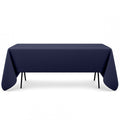 Premium Polyester Rectangle Tablecloth 60"x126" - 220GSM - Navy Blue - By TCF Linen