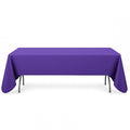 Premium Polyester Rectangle Tablecloth 60"x126" - 220GSM - Purple - By TCF Linen