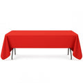 Premium Polyester Rectangle Tablecloth 60"x126" - 220GSM - Red - By TCF Linen